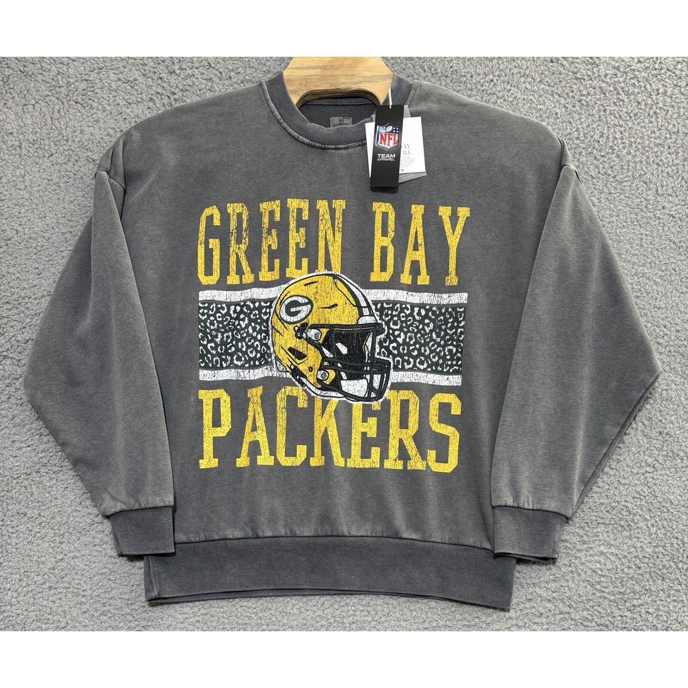 NFL Gameday Couture Green Bay Packers Fleece Oversized Sweater Womens Small NEW